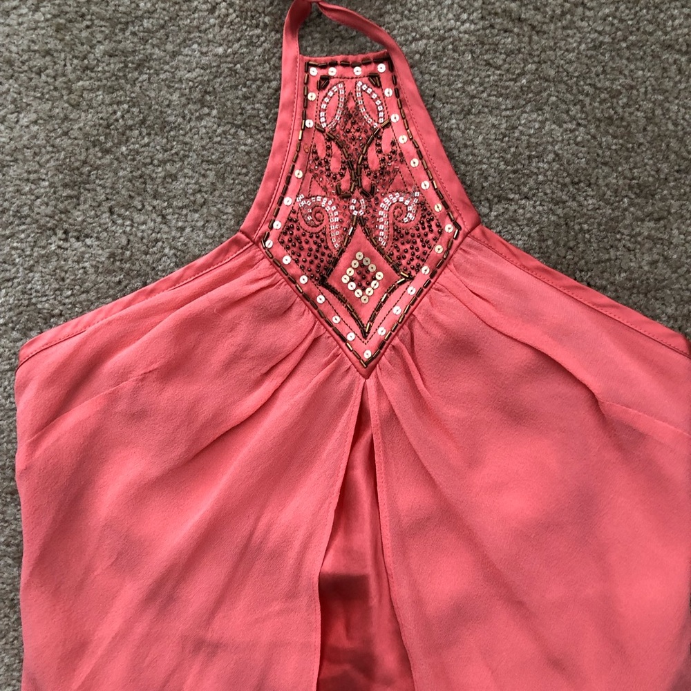 Express halter top size XS, orange salmon pink - Picture 2 of 12